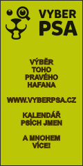 odkaz na web www.vyberpsa.cz formátu 120x240 pixelů, zelený